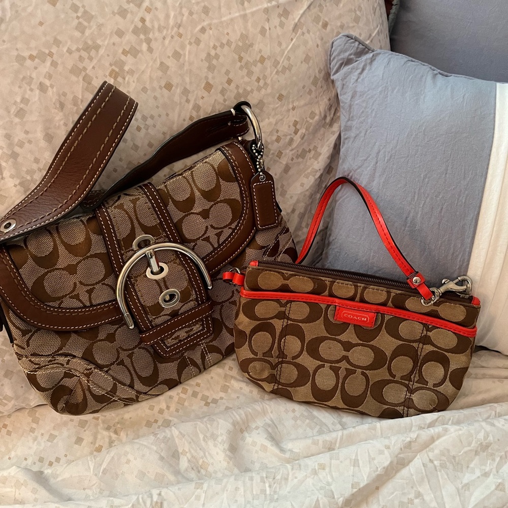 Really cute Coach bag and wallet/wristlet